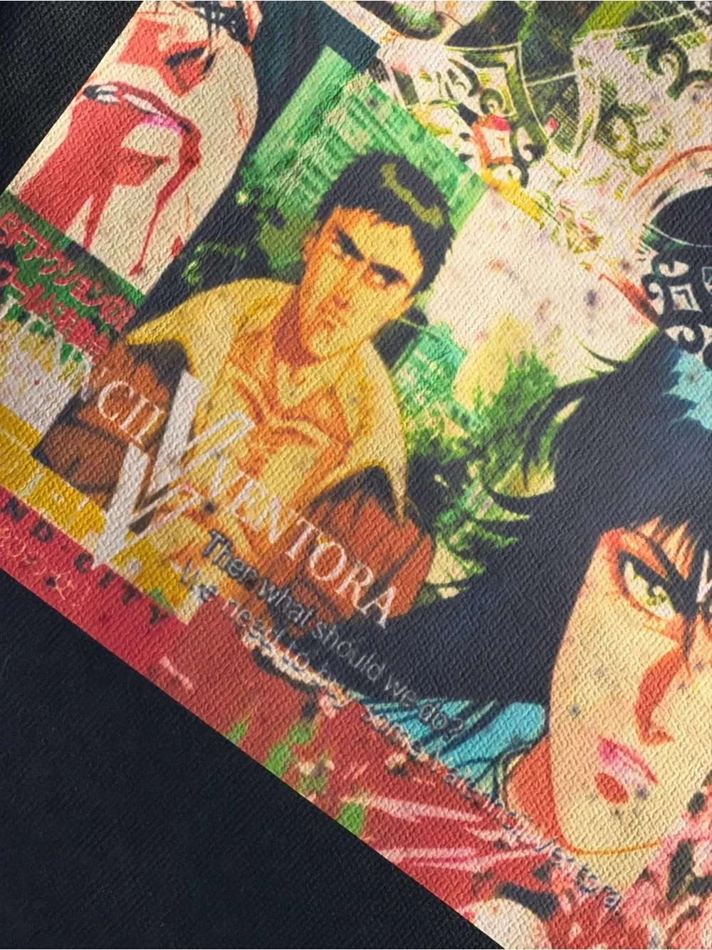 Valencini Multicolor Graphic Zip Satchel - Bold Red & Green Print